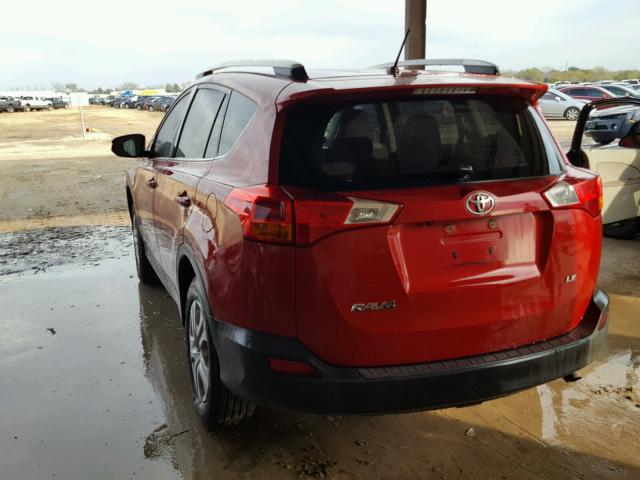 2T3ZFREV2DW070065 - 2013 TOYOTA RAV4 LE Qırmızı foto 3