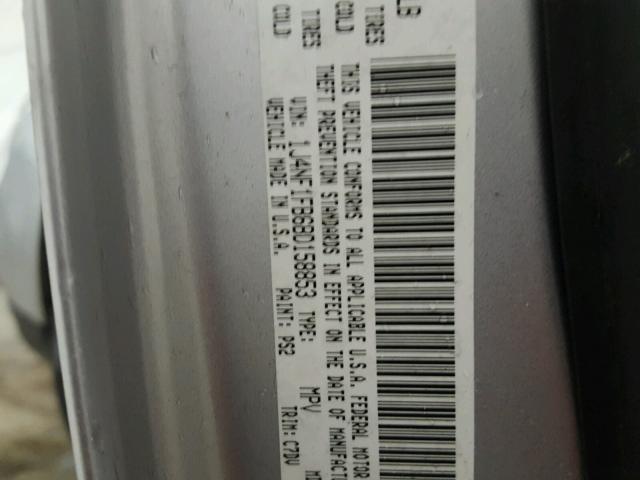 1J4NF1FB6BD158853 - 2011 JEEP COMPASS SP 银色 照片 10