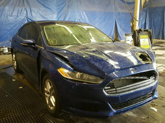 3FA6P0H77ER143645 - 2014 FORD FUSION SE BLUE photo 1