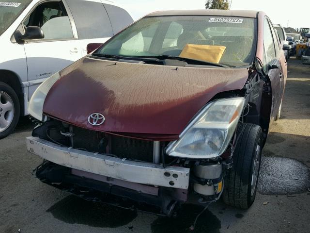 JTDKB20U840104288 - 2004 TOYOTA PRIUS MAROON photo 2