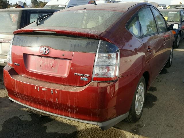 JTDKB20U840104288 - 2004 TOYOTA PRIUS MAROON photo 4