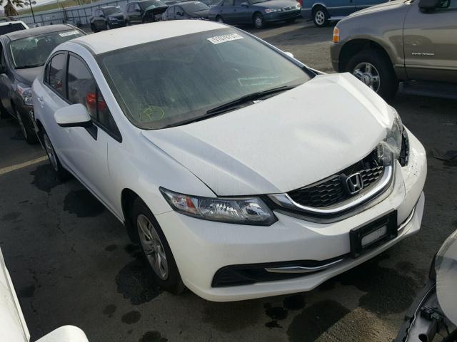 19XFB2F54EE229556 - 2014 HONDA CIVIC LX WHITE photo 1