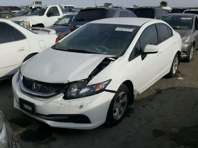 19XFB2F54EE229556 - 2014 HONDA CIVIC LX WHITE photo 2