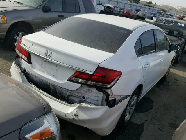 19XFB2F54EE229556 - 2014 HONDA CIVIC LX WHITE photo 4