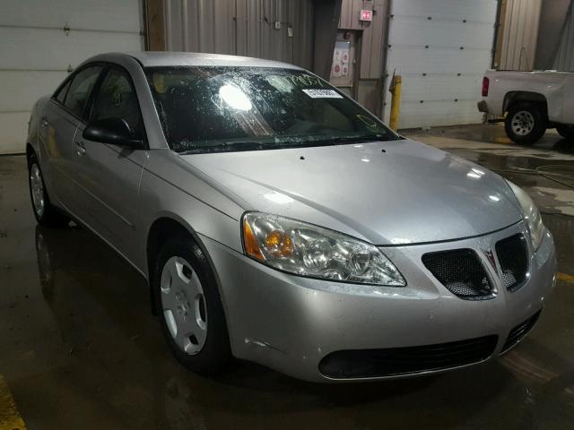 1G2ZF58B474102711 - 2007 PONTIAC G6 VALUE L SILVER photo 1