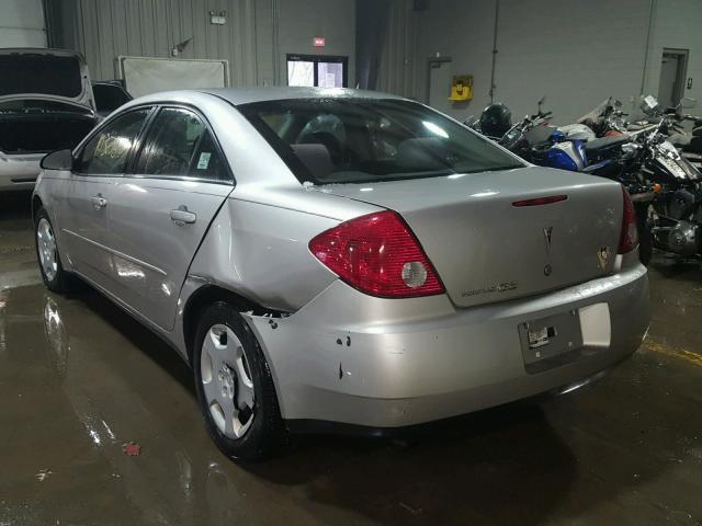 1G2ZF58B474102711 - 2007 PONTIAC G6 VALUE L SILVER photo 3