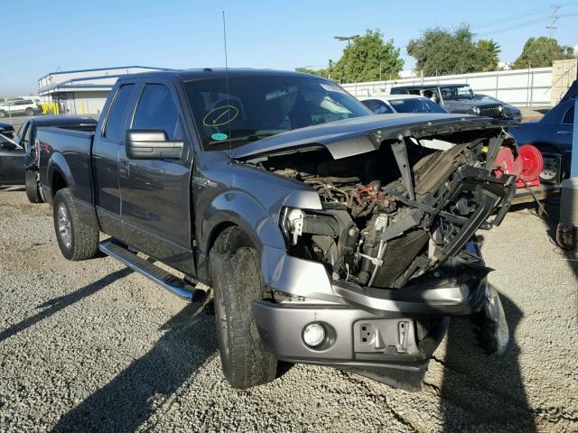 1FTFX1CF3DFE06210 - 2013 FORD F150 SUPER GRAY photo 1