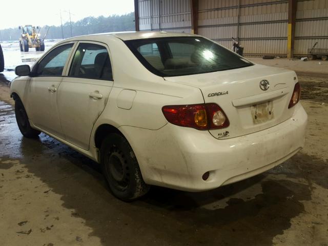 1NXBU40E59Z043668 - 2009 TOYOTA COROLLA BA WHITE photo 3