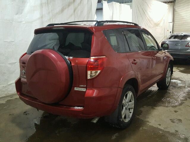 JTMBD32V385132661 - 2008 TOYOTA RAV4 SPORT RED photo 4