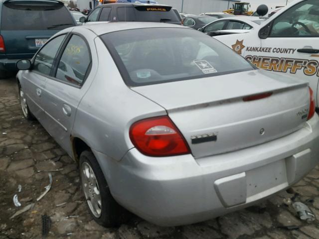 1B3ES56C54D636833 - 2004 DODGE NEON SXT SILVER photo 3