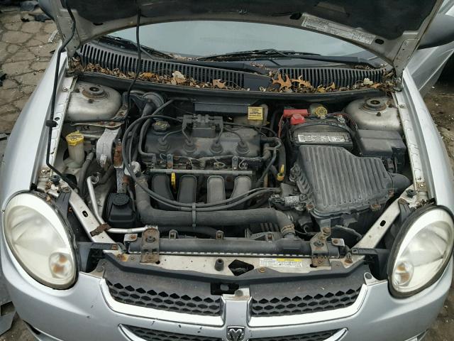 1B3ES56C54D636833 - 2004 DODGE NEON SXT SILVER photo 7