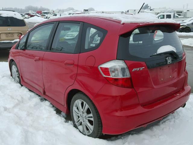 JHMGE87489S015711 - 2009 HONDA FIT SPORT RED photo 3