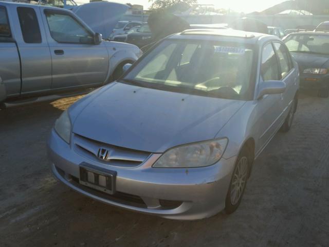 2HGES26715H592139 - 2005 HONDA CIVIC EX SILVER photo 2