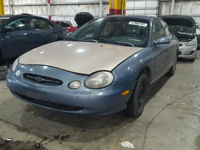 1FAFP53UXXG142980 - 1999 FORD TAURUS SE BLUE photo 2