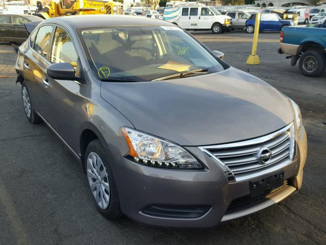 3N1AB7AP2FY323437 - 2015 NISSAN SENTRA S GRAY photo 1