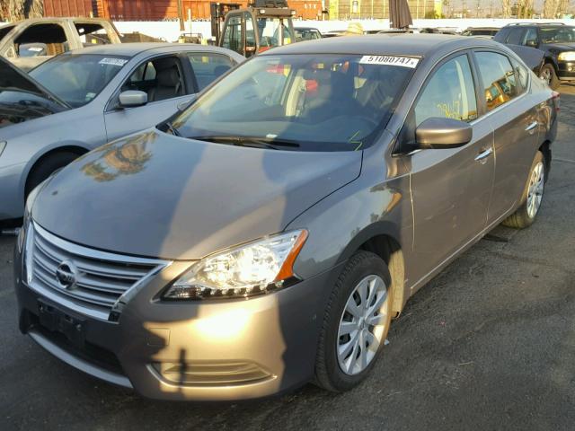 3N1AB7AP2FY323437 - 2015 NISSAN SENTRA S GRAY photo 2