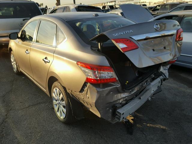 3N1AB7AP2FY323437 - 2015 NISSAN SENTRA S GRAY photo 3