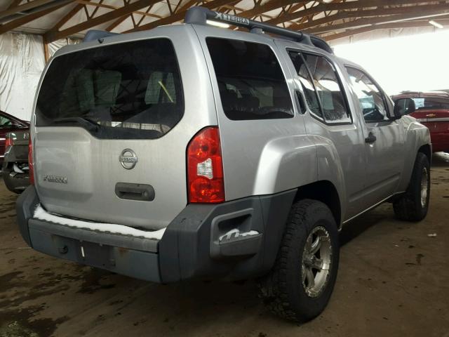 5N1AN08U47C509199 - 2007 NISSAN XTERRA OFF SILVER photo 4