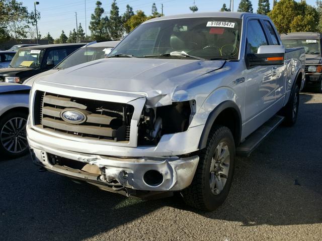 1FTFX1EF9CFC78454 - 2012 FORD F150 SUPER SILVER photo 2