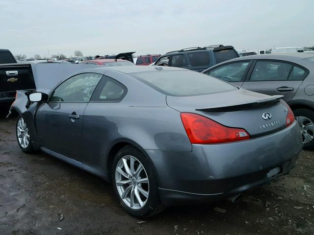 JN1CV6ELXDM980889 - 2013 INFINITI G37 GRAY photo 3