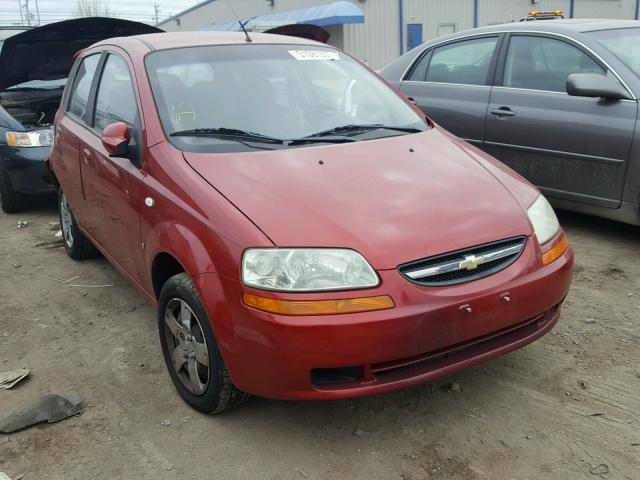 KL1TD66637B769274 - 2007 CHEVROLET AVEO BASE RED photo 1