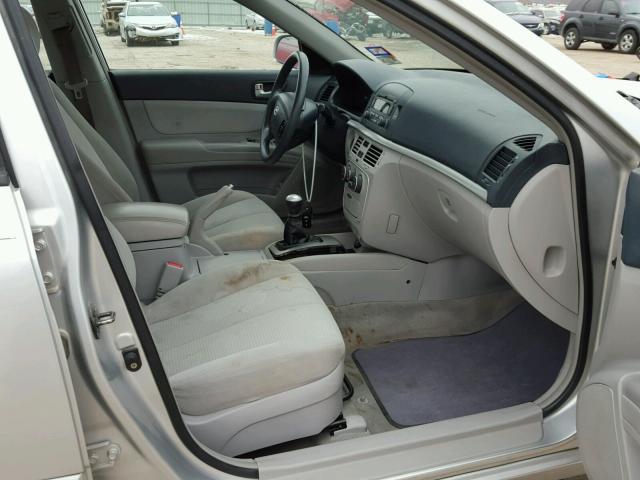 5NPET46C38H339307 - 2008 HYUNDAI SONATA GLS SILVER photo 5