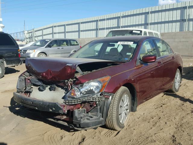 1HGCP2F3XBA110977 - 2011 HONDA ACCORD LX MAROON photo 2