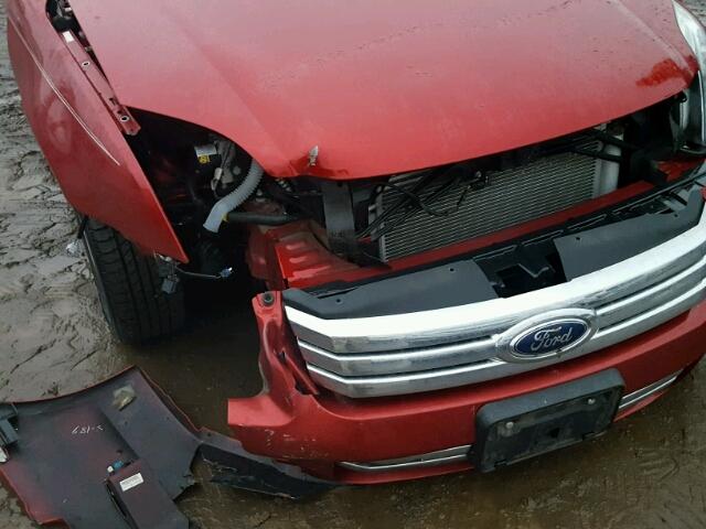 3FAHP07Z89R206513 - 2009 FORD FUSION SE RED photo 9