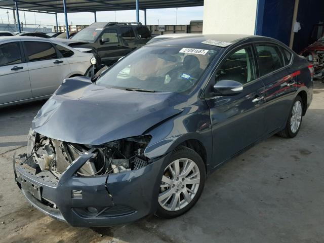 3N1AB7AP5DL679097 - 2013 NISSAN SENTRA S BLUE photo 2