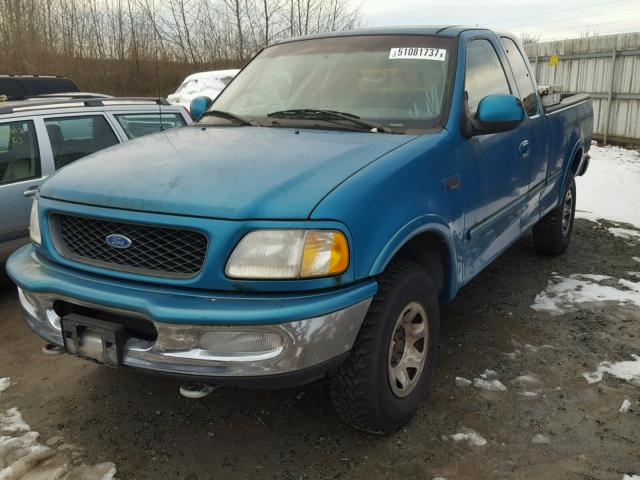 1FTFX28LXVKC47893 - 1997 FORD F250 BLUE photo 2