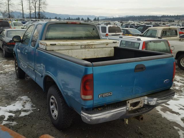 1FTFX28LXVKC47893 - 1997 FORD F250 BLUE photo 3