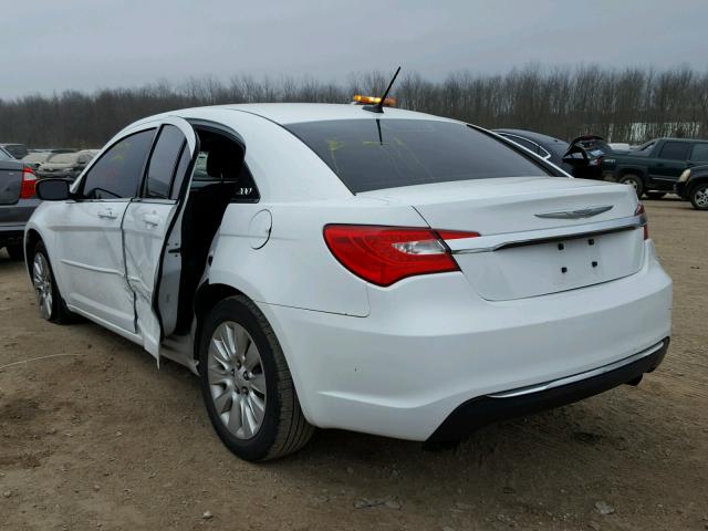 1C3CCBAB5CN317655 - 2012 CHRYSLER 200 LX WHITE photo 3