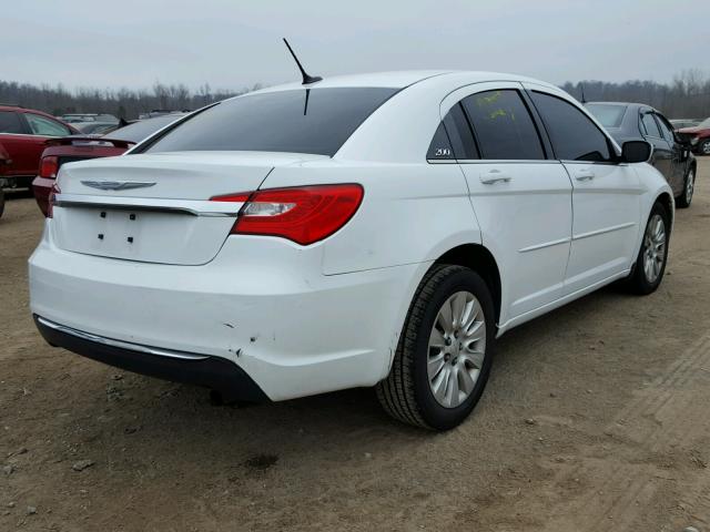 1C3CCBAB5CN317655 - 2012 CHRYSLER 200 LX WHITE photo 4