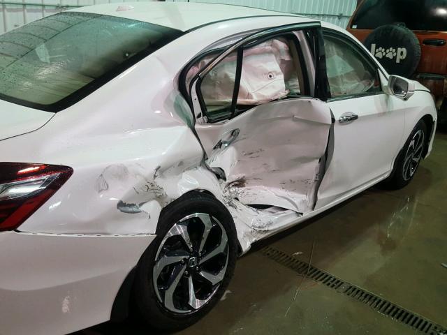 1HGCR3F88GA004157 - 2016 HONDA ACCORD EXL WHITE photo 9