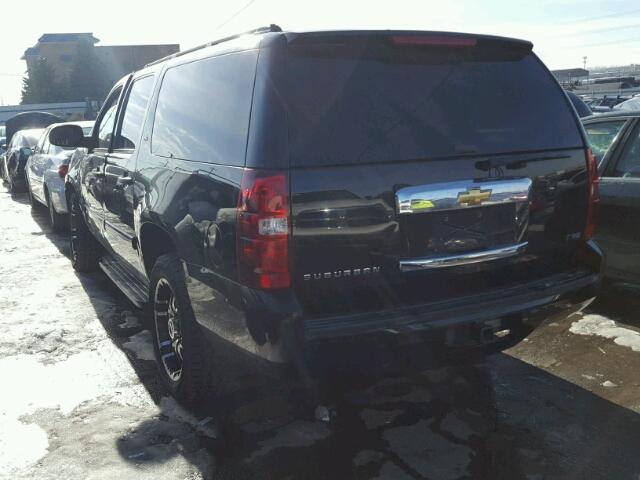 3GNFC16098G133546 - 2008 CHEVROLET SUBURBAN C BLACK photo 3