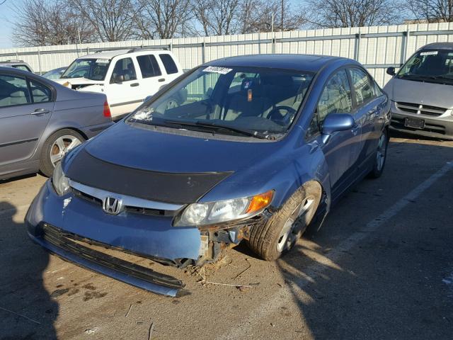 1HGFA16826L004621 - 2006 HONDA CIVIC EX BLUE photo 2