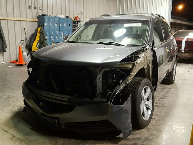 2HNYD2H4XAH534334 - 2010 ACURA MDX TECHNO GRAY photo 2