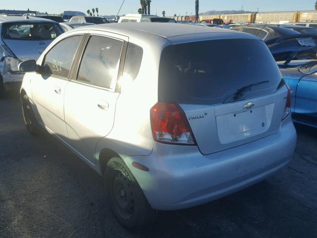 KL1TD66697B796091 - 2007 CHEVROLET AVEO BASE SILVER photo 3