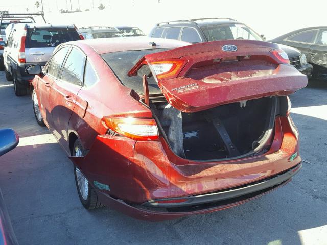 3FA6P0PU2GR320788 - 2016 FORD FUSION SE RED photo 3