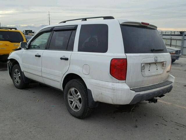 5FNYF18495B000389 - 2005 HONDA PILOT EX WHITE photo 3