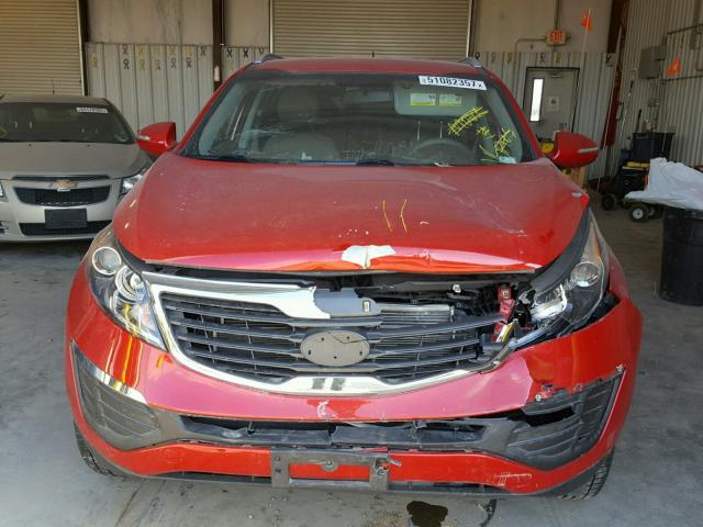 KNDPB3A20D7430652 - 2013 KIA SPORTAGE B RED photo 7