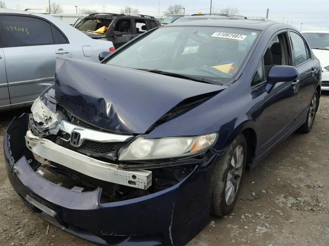 2HGFA1F8XBH500242 - 2011 HONDA CIVIC EX BLUE photo 2