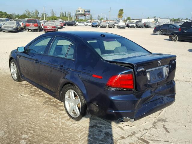 19UUA66265A030083 - 2005 ACURA TL BLUE photo 3