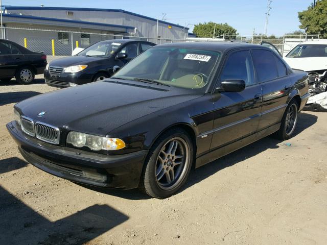 WBAGG83481DN86302 - 2001 BMW 740 I AUTO BLACK photo 2