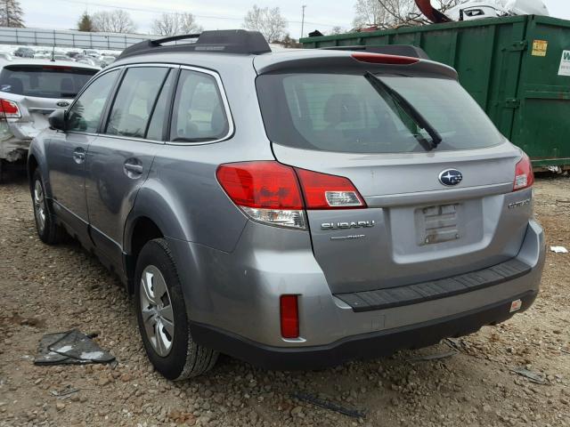 4S4BRCAC3B3413097 - 2011 SUBARU OUTBACK 2. SILVER photo 3