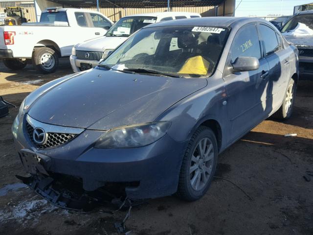 JM1BK12F271719037 - 2007 MAZDA 3 I GRAY photo 2