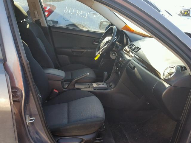 JM1BK12F271719037 - 2007 MAZDA 3 I GRAY photo 5