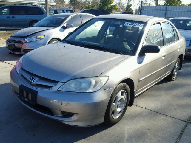 2HGES16695H624823 - 2005 HONDA CIVIC LX GOLD photo 2