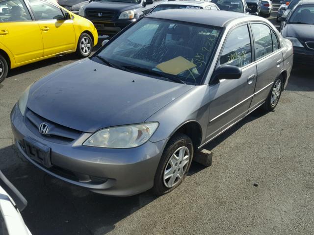 2HGES16305H562234 - 2005 HONDA CIVIC DX V GRAY photo 2