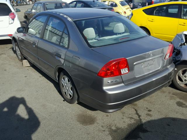 2HGES16305H562234 - 2005 HONDA CIVIC DX V GRAY photo 3